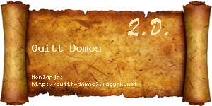 Quitt Domos névjegykártya